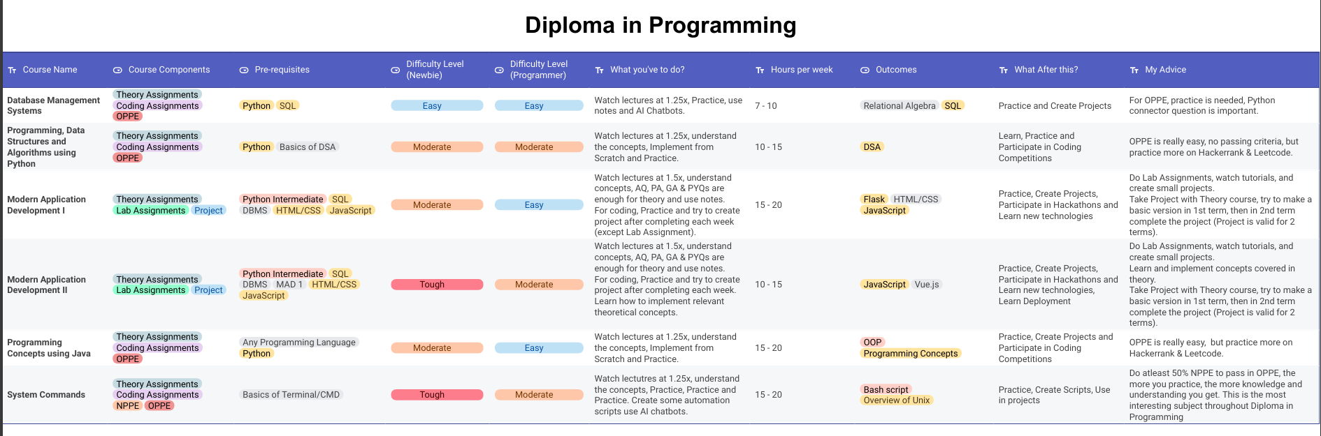 Diploma in Programming